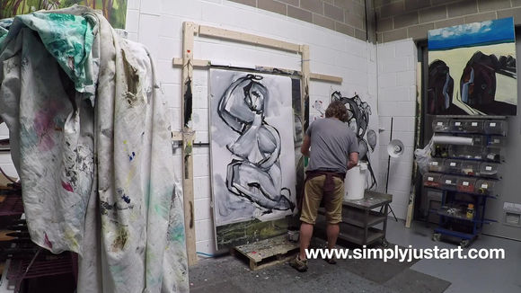 Nude line painting study